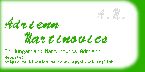 adrienn martinovics business card